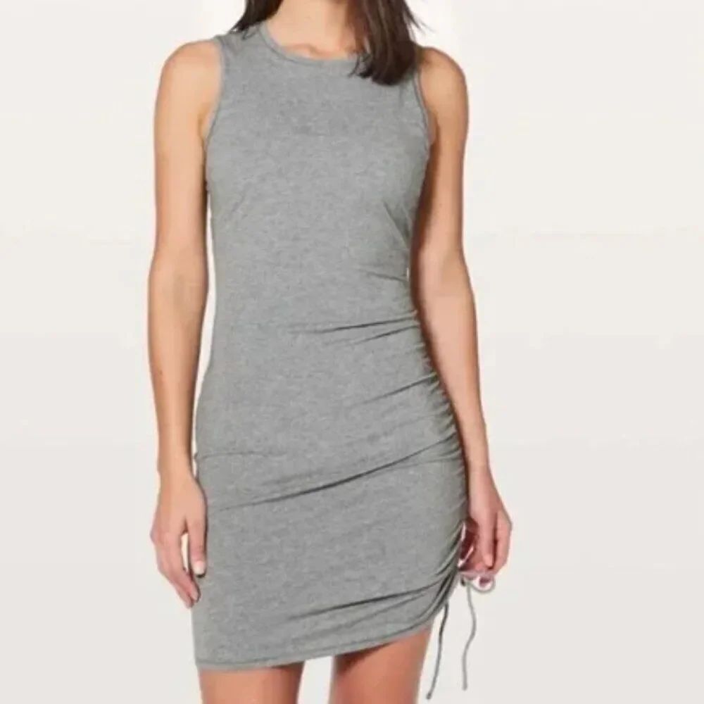 Lululemon Cinch It Dress Heathered Medium Grey in Size 4